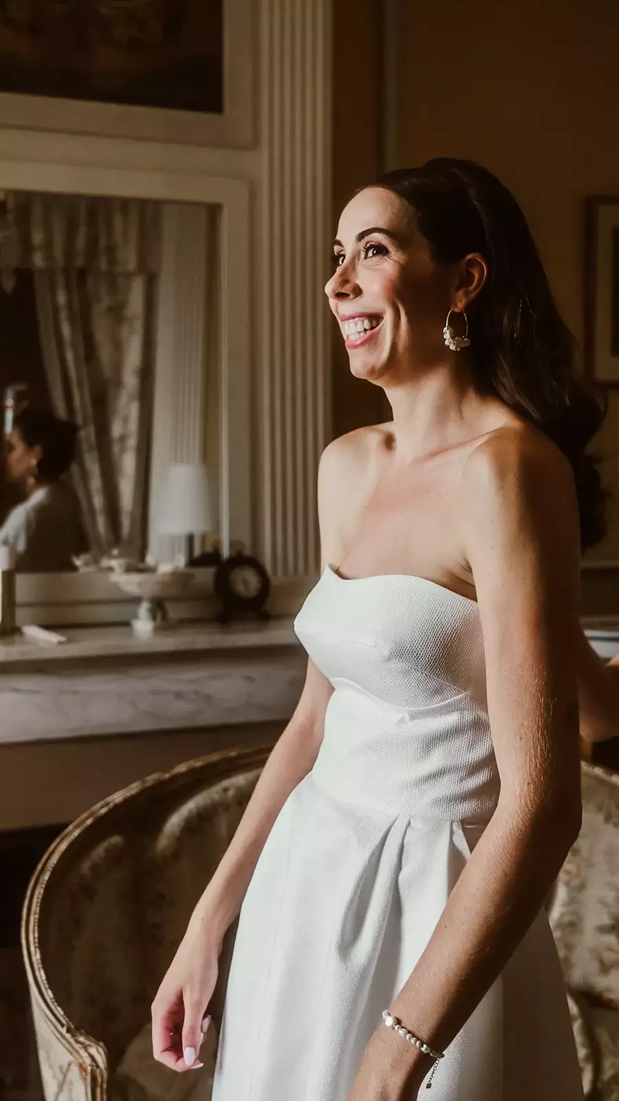 Une mariée radieuse à Lyon avant la cérémonie
