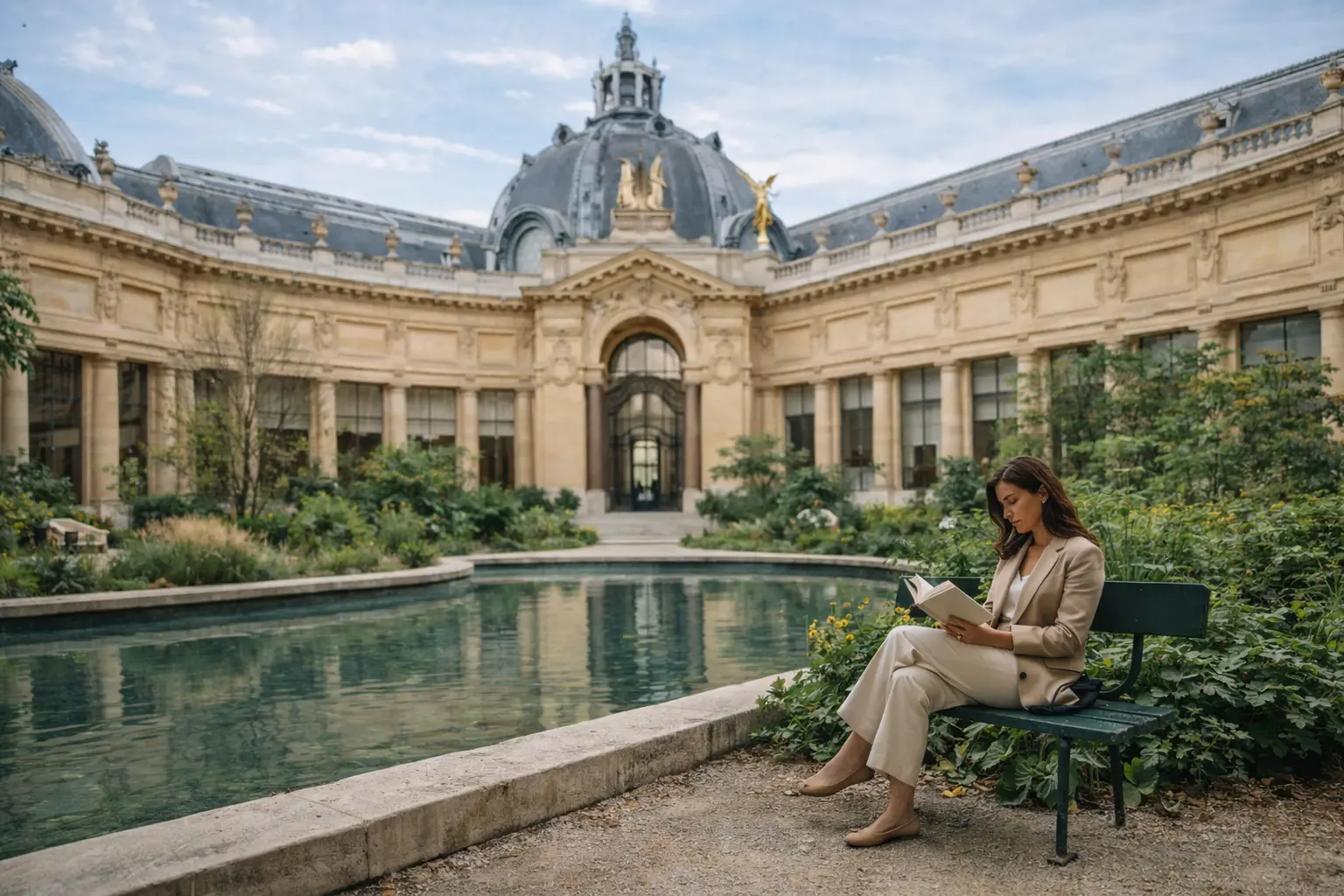 Jardin intérieur du Petit Palais à Paris