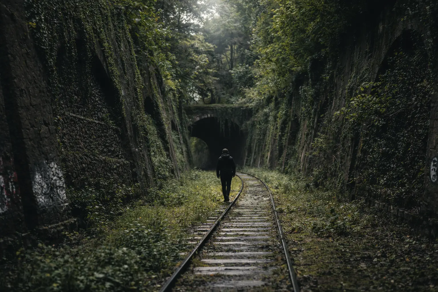 Voie ferrée abandonnée de la Petite Ceinture à Paris