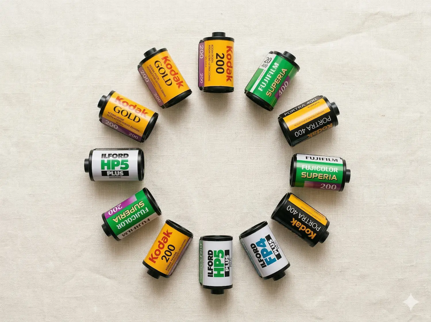 Pellicules argentiques 35mm de différentes marques