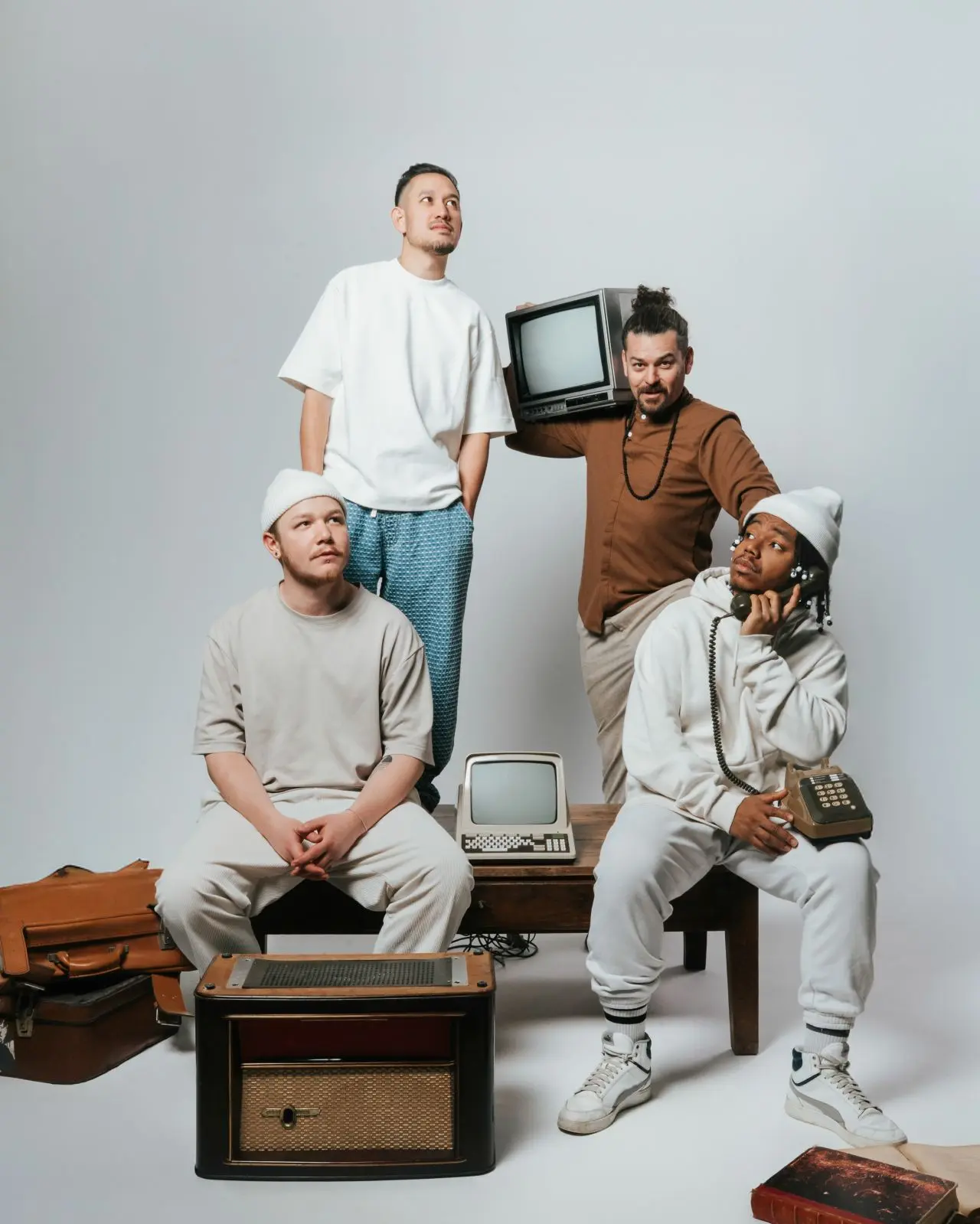 Portrait&nbsp;du&nbsp;groupe&nbsp;Electrophazz&nbsp;pour&nbsp;une&nbsp;pochette&nbsp;d'album